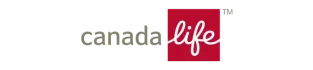 Canada Life logo with the word canada in lowercase black letters and life in white cursive on a red square background. STG-Health