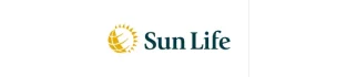Sun Life logo featuring a stylized yellow sun on the left and the words Sun Life in dark blue text to the right, set against a white background. STG-Health